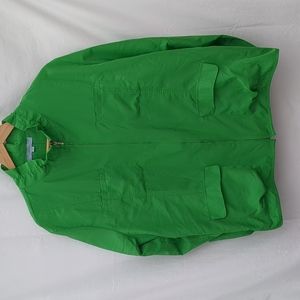 Jessica light weight zippered GREEN wind breaker pockets completer piece 18